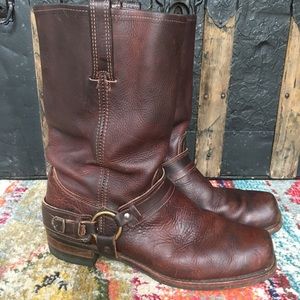 Men’s Frye Harness Boots 12R Dark Brown